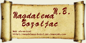 Magdalena Bozoljac vizit kartica